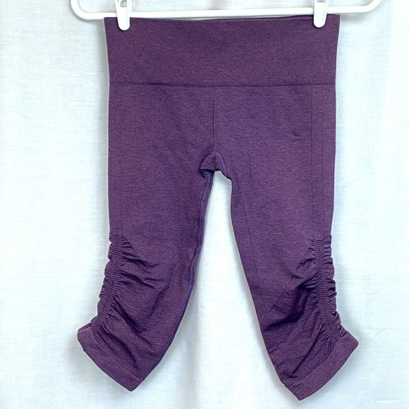 Lululemon In The Flow Crop II‎ Leggings Heathered Purple Womens Size 8 Cropped - Picture 6 of 12